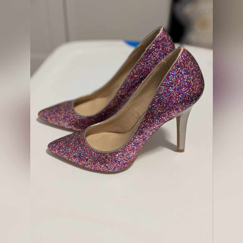 Zigi Soho Glittery Multicolor Stiletto Heels Size 9
